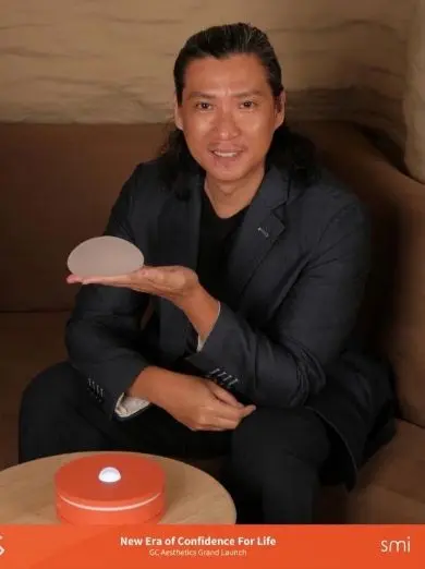 Dr. Bien Po at the GC Aesthetics breast implant launch in Quezon City